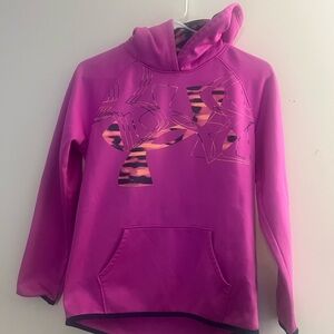 Girl’s Under Armour ColdGear Pink Hoodie Pullover Sweatshirt - Youth Size XL